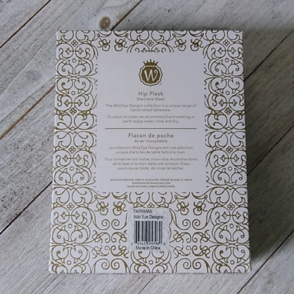 NIB Wild Eye Designs Round Hip Flask - From Miss to Mrs - Picture 6 of 9